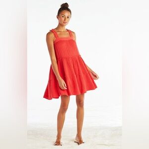 RED HAUTE NWT TIERED RUFFLE STRAP DRESS